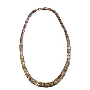 Vintage Women's Necklace Rounded Chain Link Lobster Clasp Gold-Tone Metal 30"